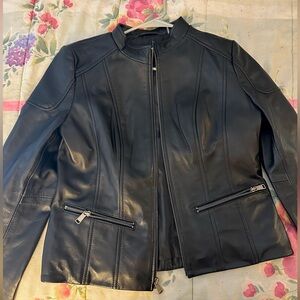Meg Leather Scuba Jacket. Never been worn.